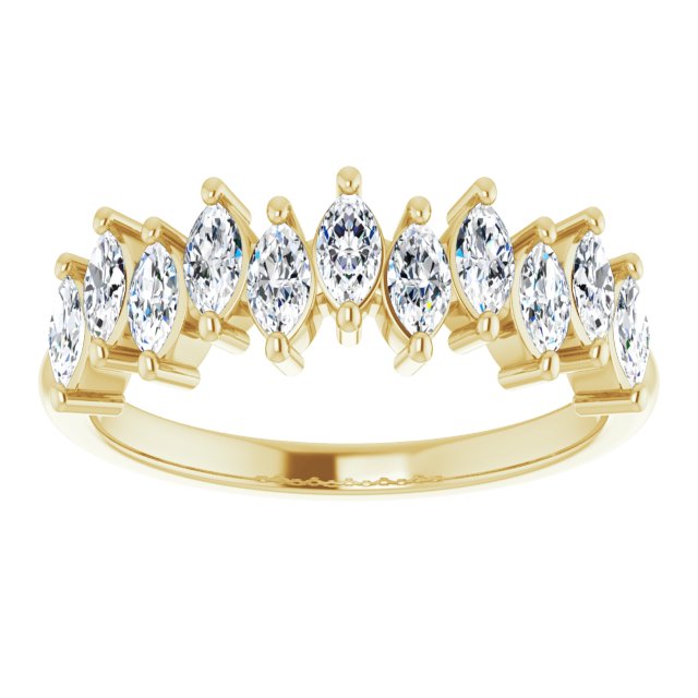 1.10 ct. Marquise Diamond Wedding Band-VIRABYANI